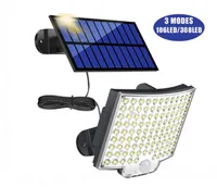 106 308LED Solar Light Outdoor Sunlight PIR Motion Sensor 1 3Mode Waterproof Street Wall Lamp For Garden Fence Street Decoration