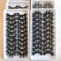 10 pares 3d cílios fofos 100% handmade cílios sintéticos Soft Natural Natural Eyelash Extension Kit de Maquiagem