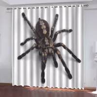 3Dラグジュアリーカーテンカスタムライオンヒョウアニマルテーマ写真リビングルームベッドルームのためのブラックアウトプリント3Dカーテン肥厚停電カーテン