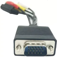 Audio Video Signal VGA TV Converter S-Video Cable 3 RCA Adapter