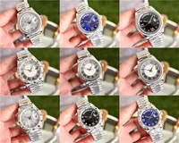 Diamond Surface Men Watch Day Datum Automatische Mechanische Horloges Sapphire Glas Rvs Strap BabysbreR Polshorloge Platinum Goud met Doos