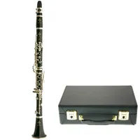 Buffet Crampon Paris E13 BB klarnet 17 Klucz B Flat Bakelit Ebony Body Nickel Pleated Musical Instrument z ustnikiem Accesserie224S