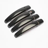 Per OPEL MERIVA B 2009- 2016 Vauxhall Chrome Fibra di carbonio in fibra di carbonio Maniglia per la maniglia Autoadesivi Adesivi Adesivi Styling Accessori