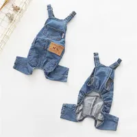 French Bulldog Clothing Denim Pet Dog Clothes Jumpsuits Autumn Winter Dogs Pets Clothing for Dog Coat Jacket Ropa Para Perro LJ201290y