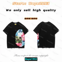 High Quality Apes Mens T-Shirts Japan Shark ape head tshirts Galaxy spots luminous camo printing co-branded same style for men and women New Designer t shirt B1993 T9-20