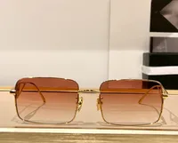 Occhiali da sole Symbole quadrati 61 anni in metallo oro/rosa ombreggiate da donna sunnies occhiali accessori di moda occhiali da sole Uv400 Eyewear di alta qualità uno