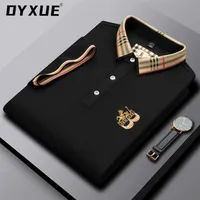 Dyxue бренд хлопок с коротким рукавом высококачественные половые футболки для мужчин Топы моды полос мужская одежда роскошный летний топ 220418