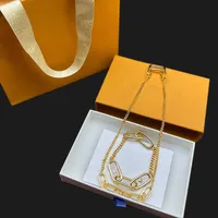 Fashion Jewelry Set Designer Halsband Enkel bokstavsarmband för Women Man High Quality