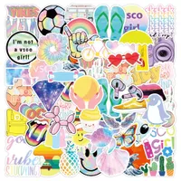 50PCS Cartoon Colorful Mix VSCO Stickers For Kids Water Bottle Skateboard Kawaii Baby Scrapbook Luggage Laptop DIY Mobile Notebook Car Decals Cute Stationery