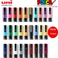 UNI POSCA Marker Pen Set PC-1M PC-3M PC-5M POP Poster Advertising Pen paint Comic Painting Round Head Art Water-based Stationery 220614