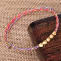 Pulseras de encanto de cuerda de la suerte para mujeres Hombres hechas a mano String trenzado Tibetano Bead Bead Pulsera de amistad Regalos