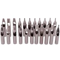 High Quality 22PCS 304 Stainless Steel Tattoo Tips Kit Tattoo Nozzle Tips Mix Set For s Accessories334c