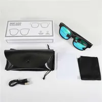 Top Quality Fashion 2 In 1 Smart Audio Sunglasses Glasses with Polarizing Coated Lens Bluetooth Headset Headphone Dual Speakers Ha227d