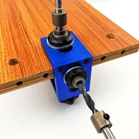 Professionellt handverktyg sätter trä Doweling Jig Aluminium Pocket Hole Kit System 6/8/15mm Drill Bit för snickeri Dowel Joints Woodworking Tool