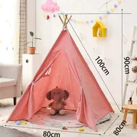 Wigwam 1m Kids Tents Tipi Indoor Play House ao ar livre Baby Tereepee Gift Dog Cat Pig Canopy Indian Children Games 220713