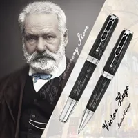 Pure Pure Victor Hugo Writer Roller/Ballpoint Pen مع الأسلوب المعماري الكاتدرائية المحفورة بالكتابة تصميمًا ناعمًا بتصميم فاخر مع سلسلة رقم 5816/8600