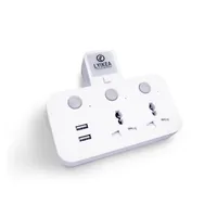 Creative Smart White Multi-Channel Power Cord Plug Extension Socket USB Power Strip med Night Light Multi-Function Switchboard WH277W