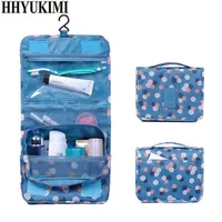 Hhyukimi nieuwe waterdichte nylon vrouwen opknoping tas reizen draagbart schoonheidsspecialist cosmetische Bag Organizer Badkamer 220611