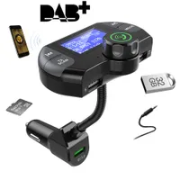 Digital DAB Radiomottagare bil DAB Tuner Bluetooth 4.2 FM Sändare Aux Stereo Music QC3.0 Dual USB Support TF Card U-Disk