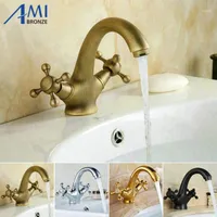 Смеситель для ванной комнаты в стиле лебедя холодный смеситель Tap Brass Golden/Chrome/Antique/Oil Black Caucets 9019