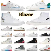 Blazer midden 77 Casual schoenen Vintage Blazers Low Men Women Designer Sneakers Mens Trainers Jumbo Zwart Wit Indigo Pine Green Sketch Chaussure Walking Jogging