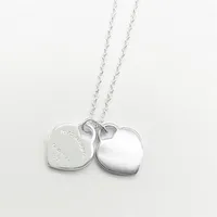 Original gift box Tiff925 Silver Love Heart pendants jewelry diamond Necklaces Returnlover women mens statement necklace woman Fas266K