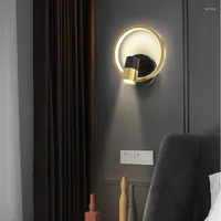 Wandlampe Schlafzimmer Nachthaus Home Einfach modern mit Scheinwerfern kann nordische leichte Luxusgang -Korridor LED LAMPWALL lesen