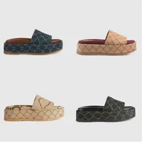 Designer de slides feminino g sandálias masculinas chinelos chinelos de luxo bordado grosso bordado de borracha de borracha de borracha de borracha