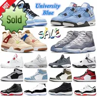 2022 Jumpman Basketball Shoes 4 4s University Blue Shimmer White Oreo 1 1s Mens Sneakers High Og Pollen Womens Trainers 11 11s Cool Grey