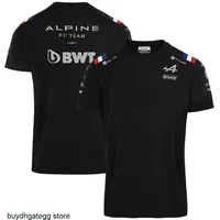 2022 Yeni Resmi Formula Bir Alpine F1 Takım Tişörtleri Mavi Kısa Kollu Yarış Yarışı Yaz Fan Büyük Boy Top