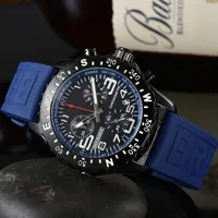 Märke Wrist Klockor Lyxig kvalitet Casual Sport Man Quartz Multi-Function Calendar Silicone Relógio Militär klocka BR01