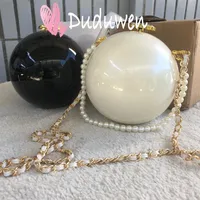 party gift double-C box Fashion earphone Organization 13cm acrylic ball with chain and pearl handle classic party-bag with 2016-pr323S