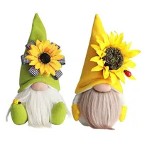 Bee Gnome Suower Doll Decor Bumble Plush Faceless DollOrnament Goblin Desktop Decoration Gift Bring Good Luck 220622