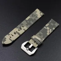 Mira bandas Onthelevel Canvas Imploud Strap 20 22 mm Banda de reloj de camuflaje militar para hebilla de acero inoxidable #D233S