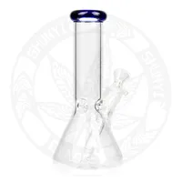 8 inch Bong Dab Rig Water Pipe Hookah Classic Beaker Base Glass Recycler Recycler Tabaksrookpijpen Olie Rigs Mini Rookpijp kleurrijke mond 14,4 mm kommen