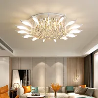 Nordic Modern Home Decor LED Light Lights Ogłoszenia luksusowe salon restauracja kryształowe lampy sufitowe nowe proste hotelowe sala sypialnia badanie dekoracja główna lampa