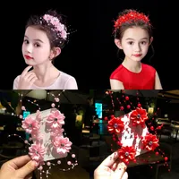 4Pcs Bridal Pearl Flower Hair Clip Her Jewelry Wedding Hair Accessories Kids Girls Gypsophila Flower Hairpin Party L220729