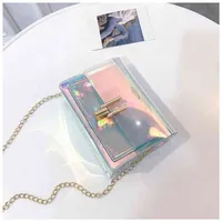 Väska plånböcker innehavare nya mode damer pvc handväska gelé axel billig klar designer pursar handväskor för kvinnor