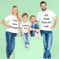 T-shirt personnalisé Diy Children S Personnalisés à manches à manches courtes P o T-Shirts T-shirts Family Tee Your Clothes 220607