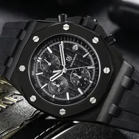 Wristwatches Didun Mens Watches Top Quartz Watch Business Military Waterproof Wristwatch Rubber Strap Masculino214m