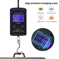 Energy Power Portable Mini Digital Hanging Scale 40Kg 10g Fish Hook Hanging Scale Electronic Weighting Lage Scale with LCD Display Balanc