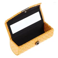 메이크업 브러시 미러가있는 프리미엄 가죽 립스틱 케이스 홀더는 지갑에 편안하게 맞거나 매일 사용하기에 적합합니다.