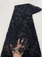 新しい絶妙な重工業ビーズスパンコールレースファブリック刺繍のためのファッションイブニングドレス