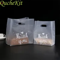 50pcs Thank You Plastic Gift Shopping Packaging Bags With Handle Christmas Party Wedding Favors For Guests Decoration 220707