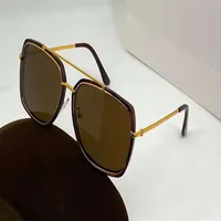 반짝이 금색 클래식 다크 하바나 선글라스 750 0750 패션 디자이너 선글라스 UV 보호 안경 새로운 WTH Box263A