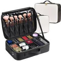 Lhlysgs Clapboard Cosmetic Bag Koffer mehrstöckiges großes professionelles Make-up-Tasche Frauen Schönheitsorganisator Cosmetic Case 220609