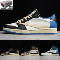 Outdoor OG 1s Top Quality 1 High OG Low Basketball Shoes Military Blue Shoe Fashion Men Women Trainers Sports Sneakers 36-46