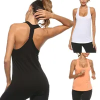 Shirt da yoga Sport Sports Top Women Gym Shirts Sust Sexy Back Women Fitness Sleeveless