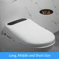 U O V Shape Intelligent banheiro assento elétrico Tampa de bidê elétrico Bidê inteligente Aquecimento do vaso sanitário LED LED WC Smart banheiro assento