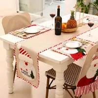 ديكورات عيد الميلاد روسامي مائدة الطاولة عداء سانتا كلوز ديكور ديكور إيل مطعم وسادة العلم RJRA-027CHRISTMAS